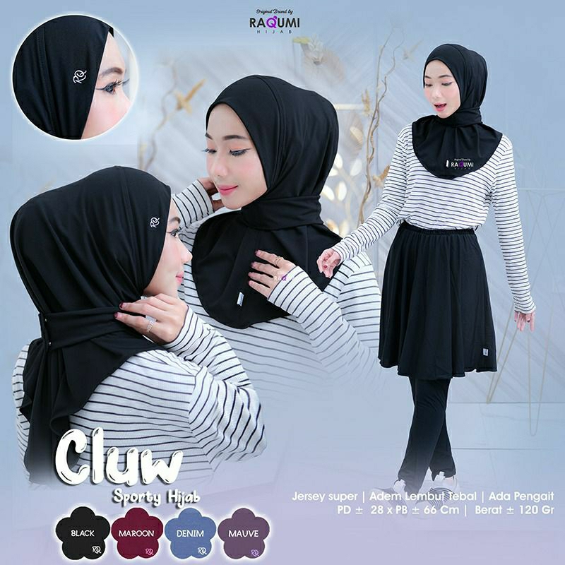 CLUW SPORTY HIJAB ORI RAQUMI HIJAB