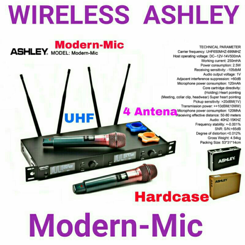 Mic Wireless Ashley Modern-mic original ASHLEY ModernMic wireles Modern Mic UHF