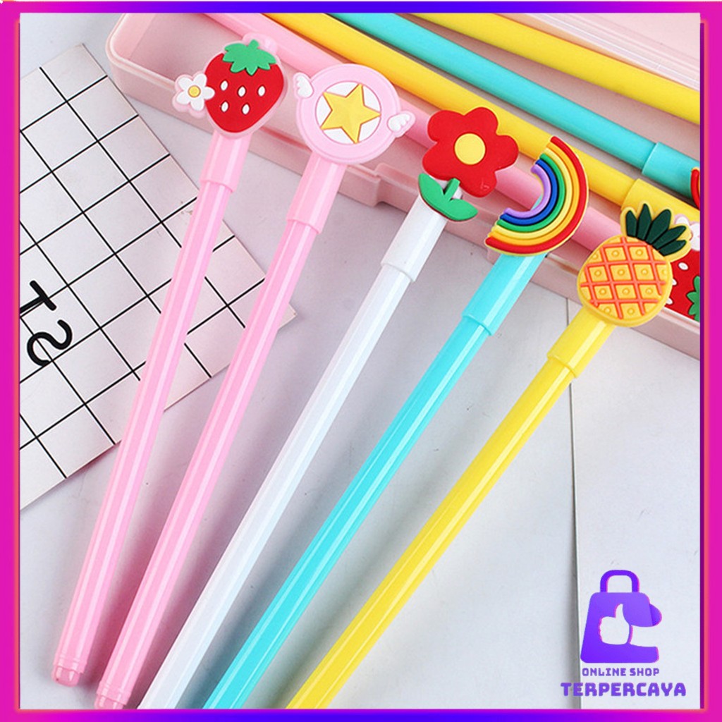 

OST Pulpen Gel Karakter Kartun Buah Pena Karakter 3D 0.5mm Lucu Pen Cute Student Japanese Alat Tulis Kantor Sekolah Tinta Cair Ujung Lancip