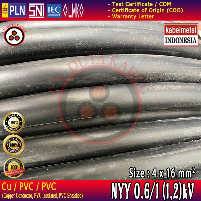 Kabel NYY 4x16 mm2 KABEL METAL (KMI) /4x16 mm/4 x 16 mm2/4 x 16 mm/4x16/4 x 16