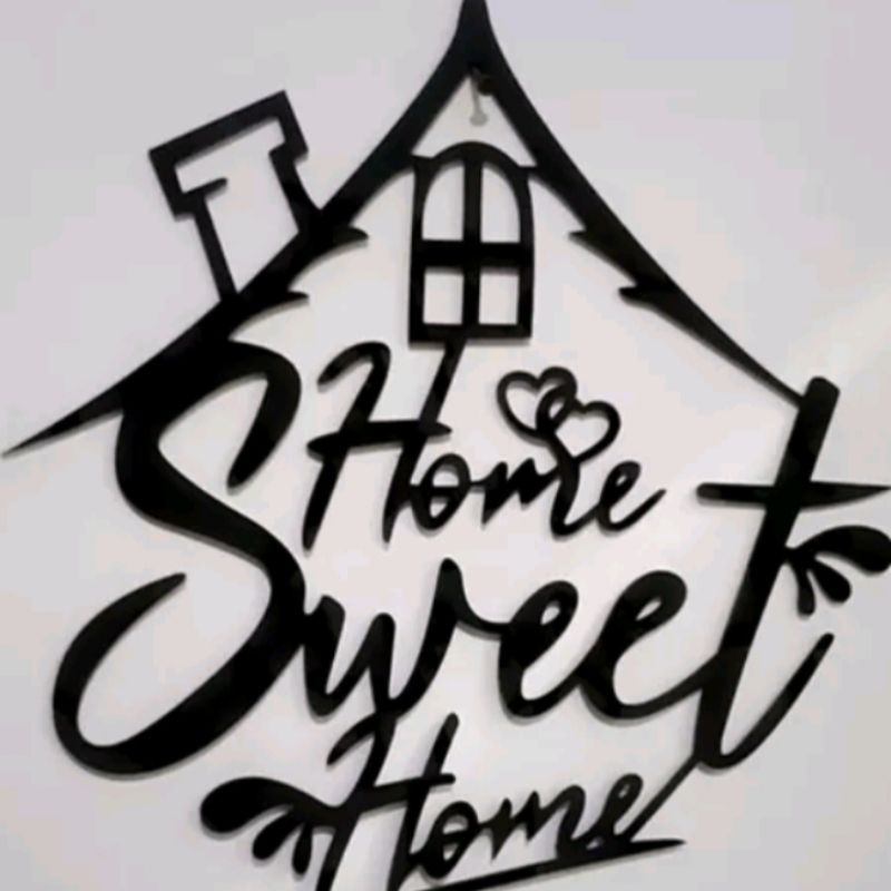 HIASAN DINDING HOME SWEET HOME PAJANGAN DINDING KAYU HOMEDECOR