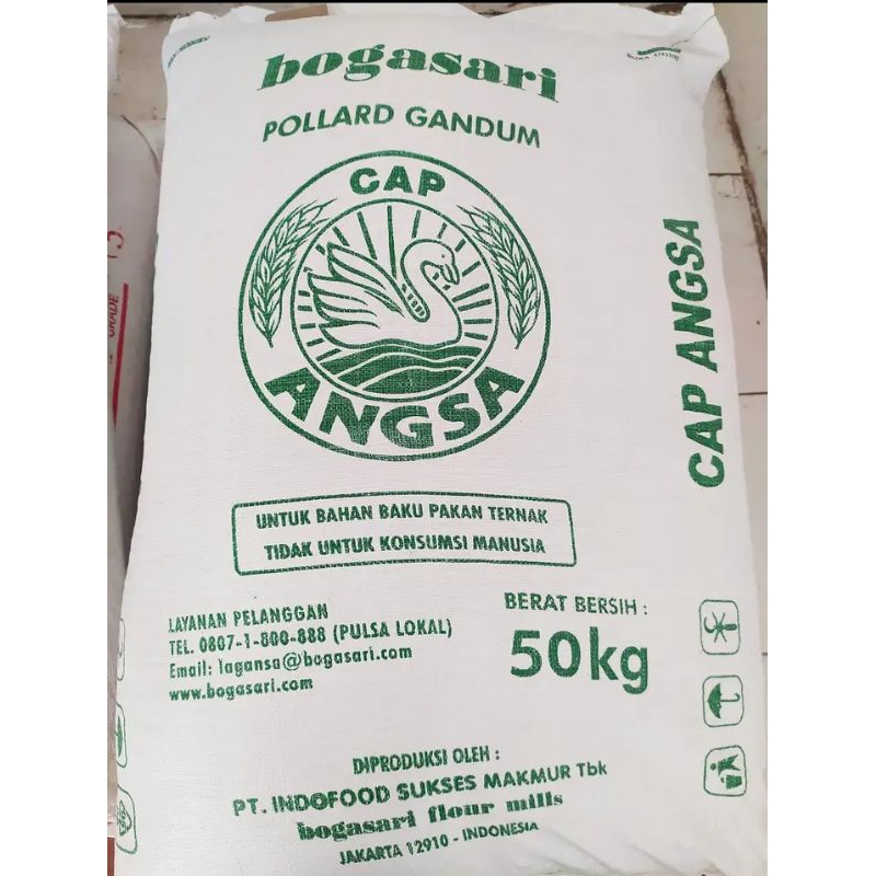 Pollard Cap Angsa Bogasari Pakan Ternak Penggemuk Hewan
