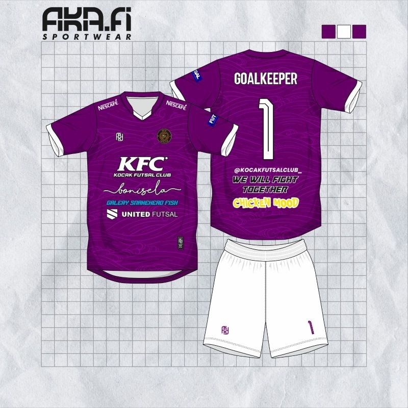 Jersey Futsal Sepakbola Free Design Bisa Satuan