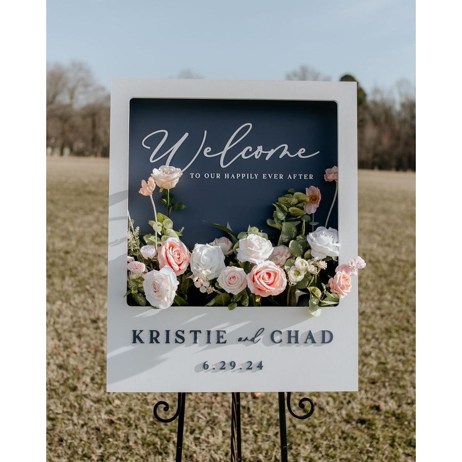 PROMO Termurah Papan Bunga Akrilik Wellcome Sign Wedding Sign Akrilik wedding sign / welcome sign / 
