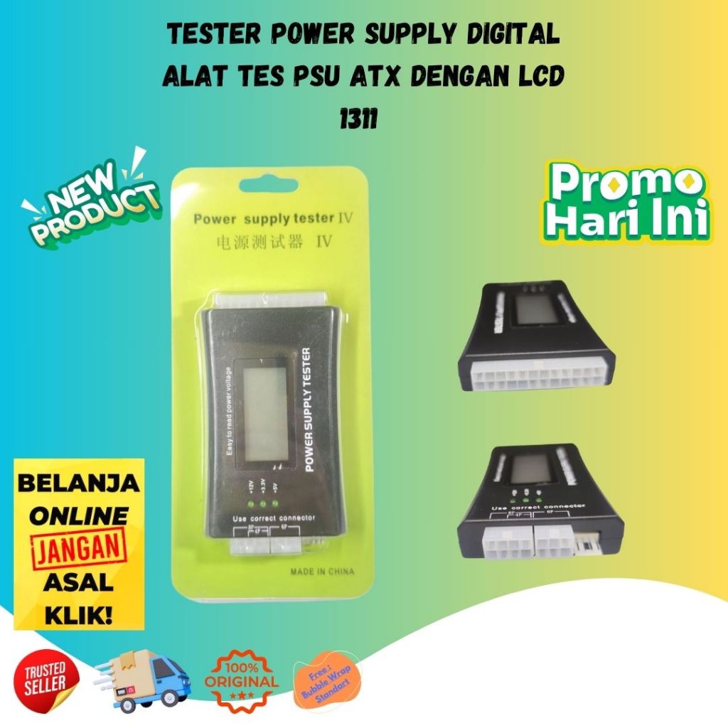 Tester Power Supply Digital Alat Tes PSU atx dengan LCD