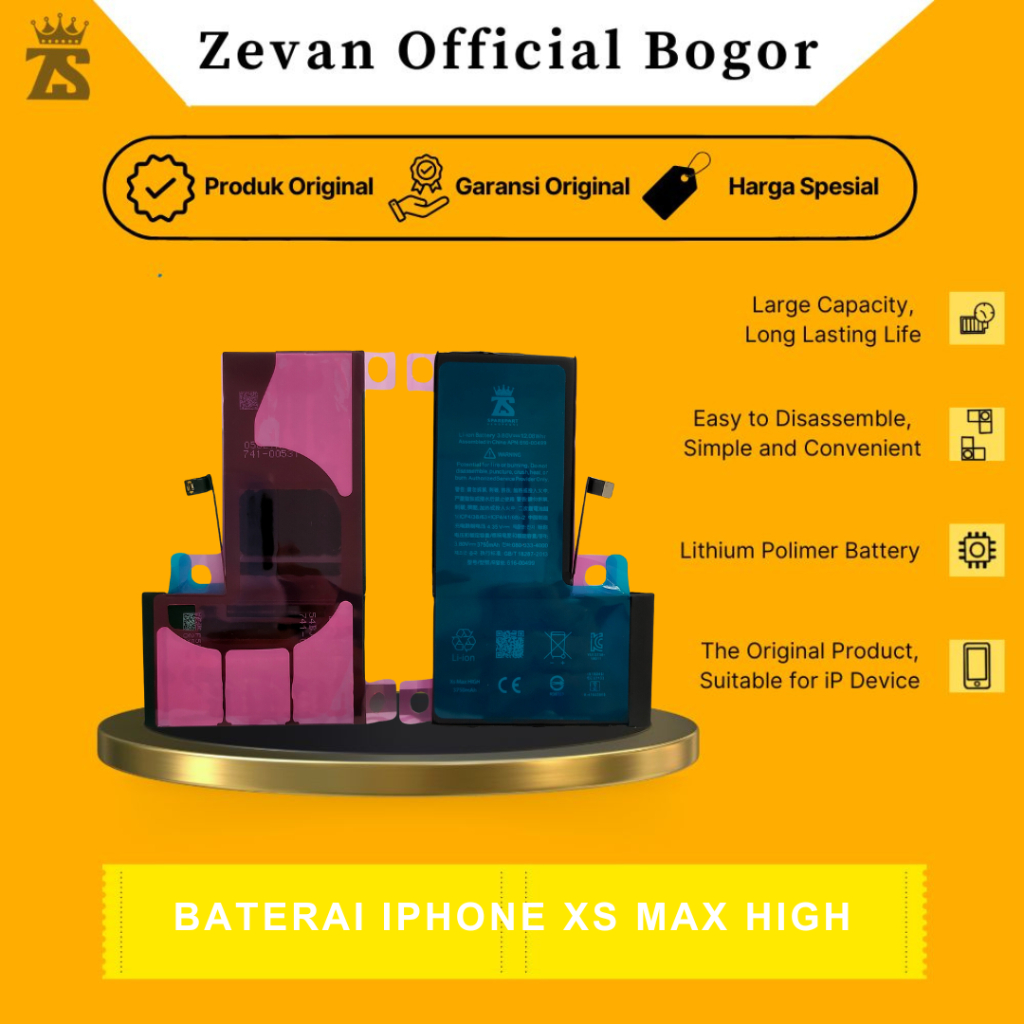 BATTERY BATRE BATERAI IPHONE XS MAX ( HIGH ) - ORIGINAL QUALITY ZEVAN