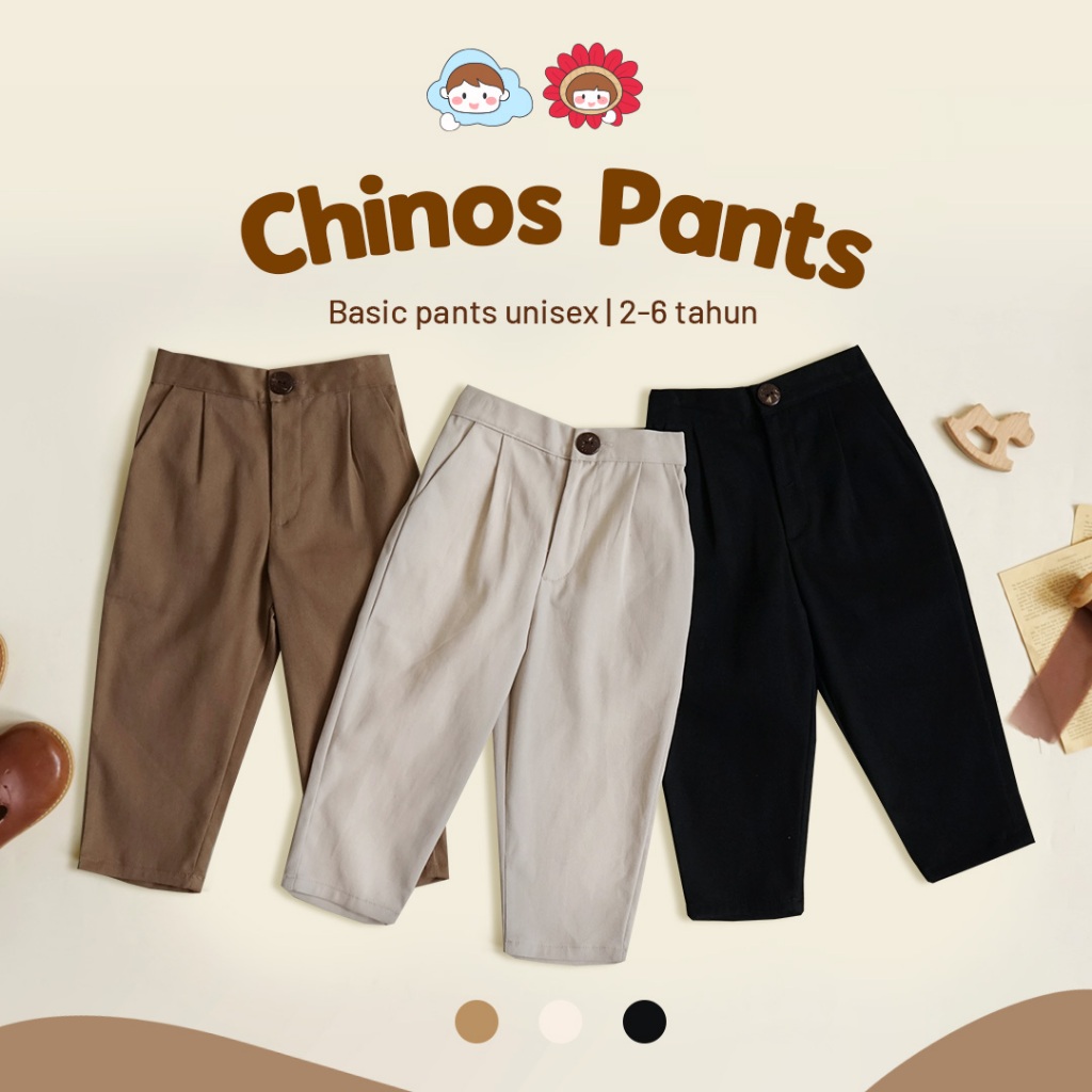 (moini) Milo Pants Celana Panjang Anak | Celana Chinos Anak 2-6 tahun