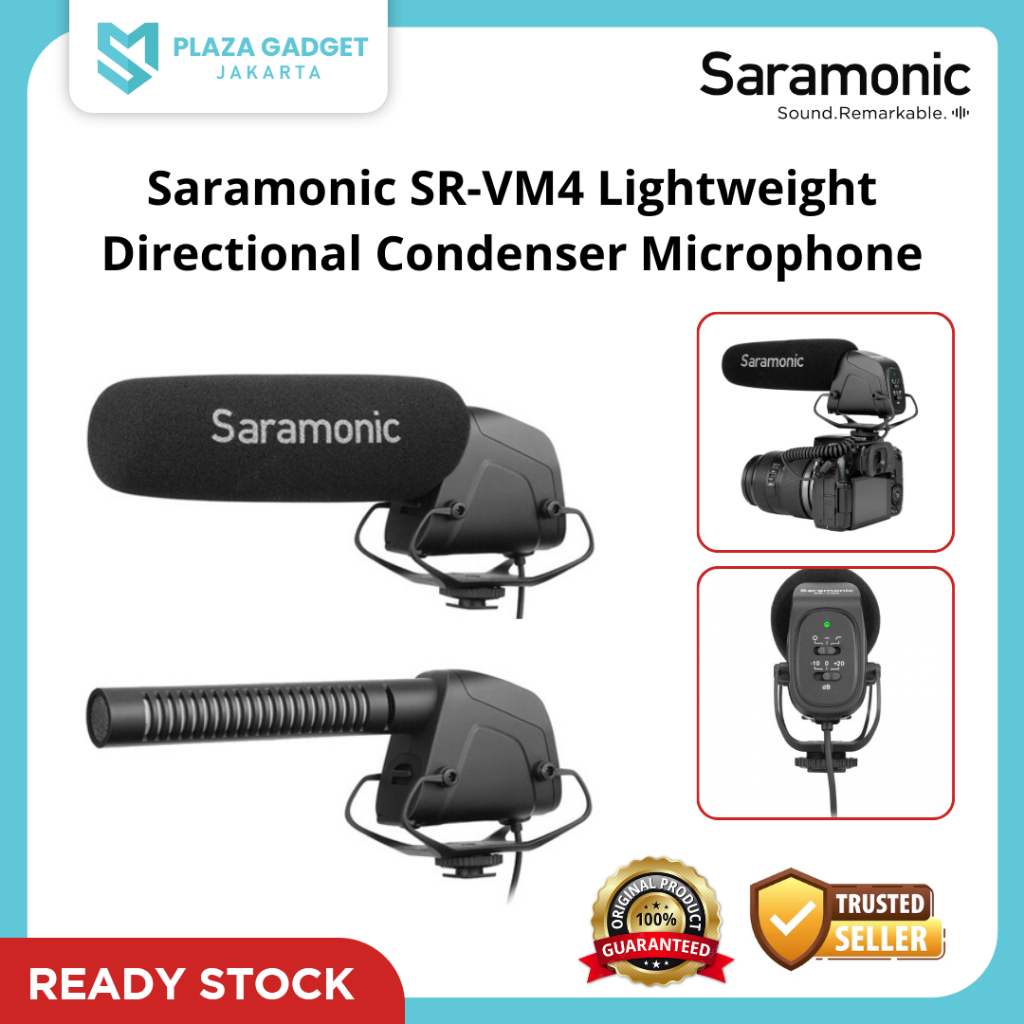 Saramonic SR-VM4 Lightweight Directional Condenser Microphone - Garansi Resmi