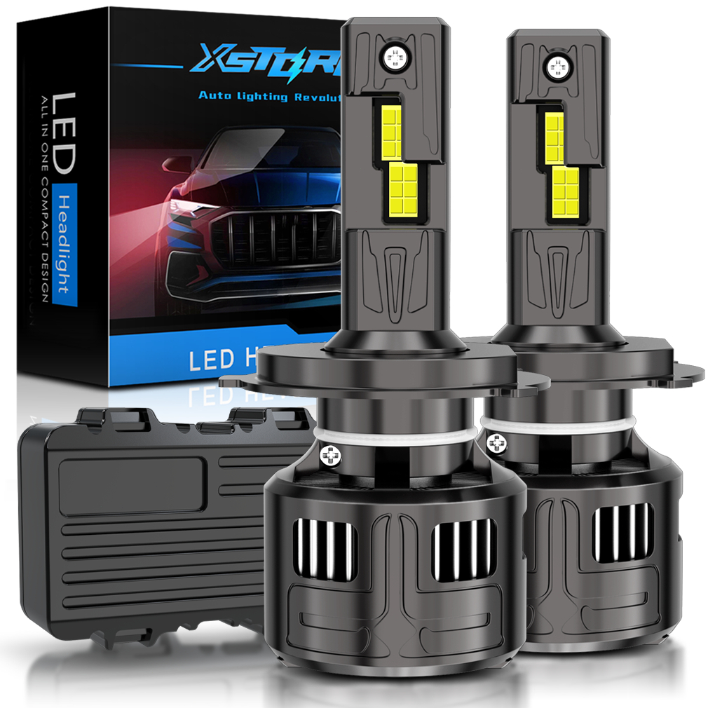 XSTORM 2Pcs 300W H4 LED Bohlam Lampu Depan Led Mobil H11 9005HB3 H1 35000LM Lampu Depan Otomatis