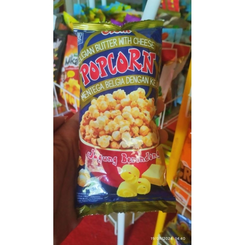 

oishi popcorn rasa mentega Belgia keju 20gr