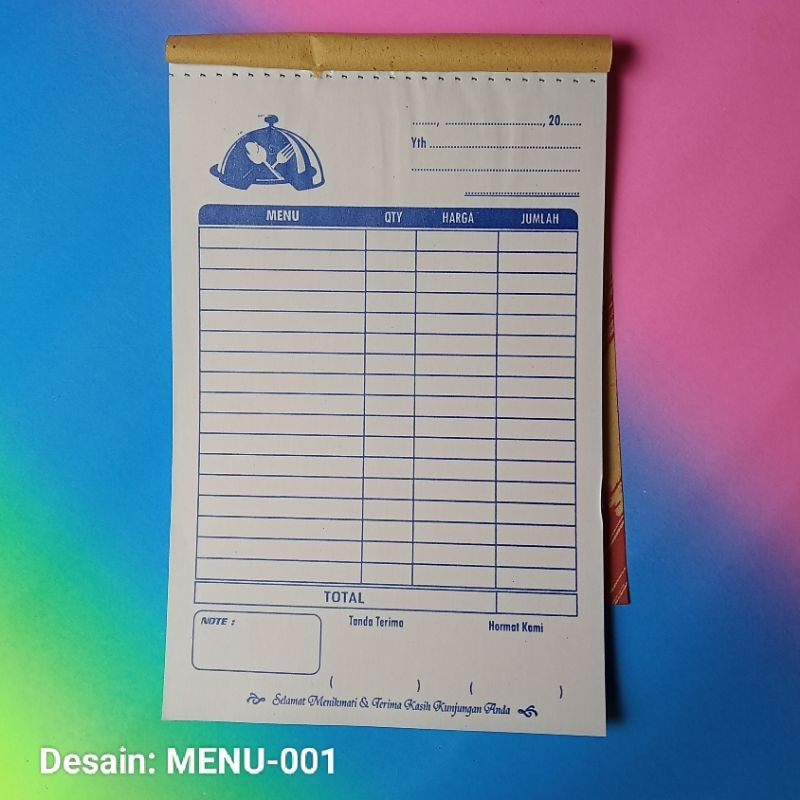 

Nota Warung Makanan Kuliner 1 2ply Ready Stok - Bakso-Mie, 2 Ply