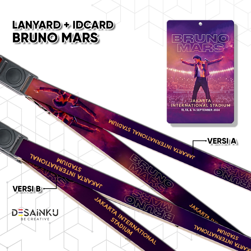 

LANYARD + ID CARD BRUNO MARS / TALI HP / GANTUNGAN PODS