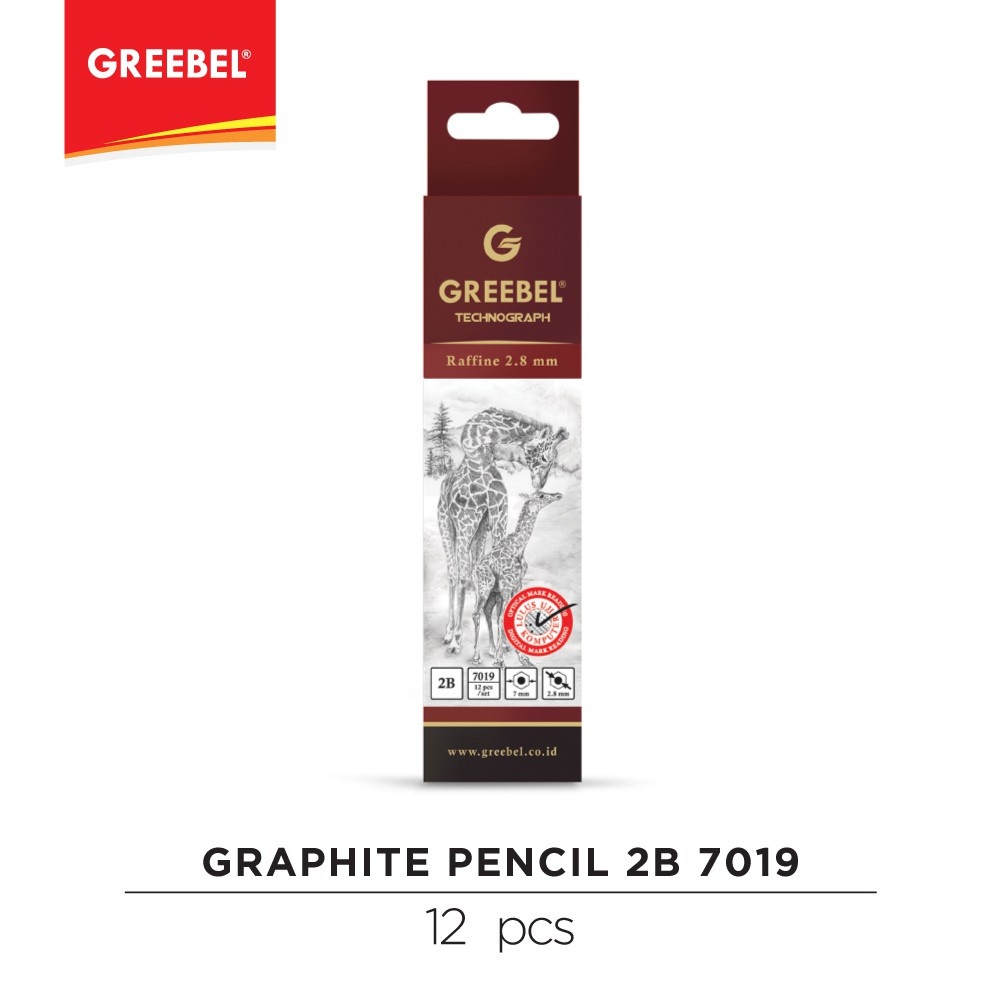 

Greebel Pensil Isi 12 / PACK Technograph Merah 7019 - Pensil Greebel