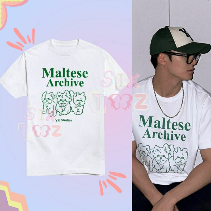 Mingyu Seventeen Outfit Maltese Archive YK Studio Tshirt kaos korean kpop