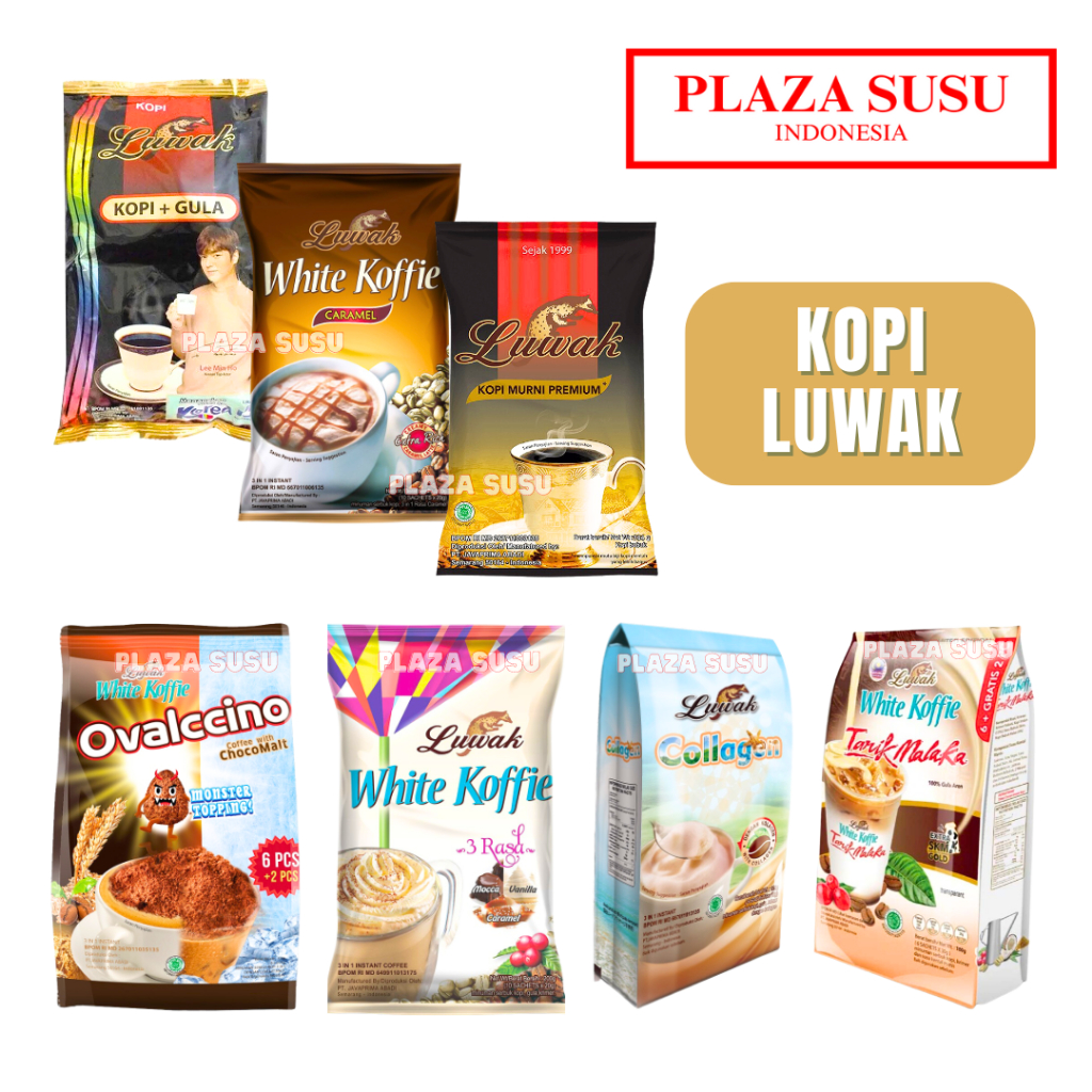 

LUWAK WHITE KOFFIE TARIK MALAKA KOPI BUBUK INATSN WHITE COFFEE KOPI MURNI