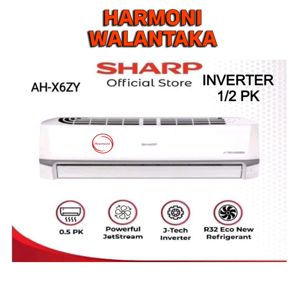 AC SHARP INVERTER 1/2 PK AC SHARP 1/2 PK INVERTER THAILAND AC SHARP INVERTER 1/2 PK AHX-06ZY FREE ON