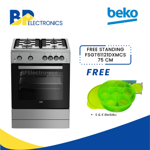 Kompor Freestanding Beko FSGT61121DXMCS Kompor Oven FSGT 61121DXMCS  75cm GARANSI RESMI