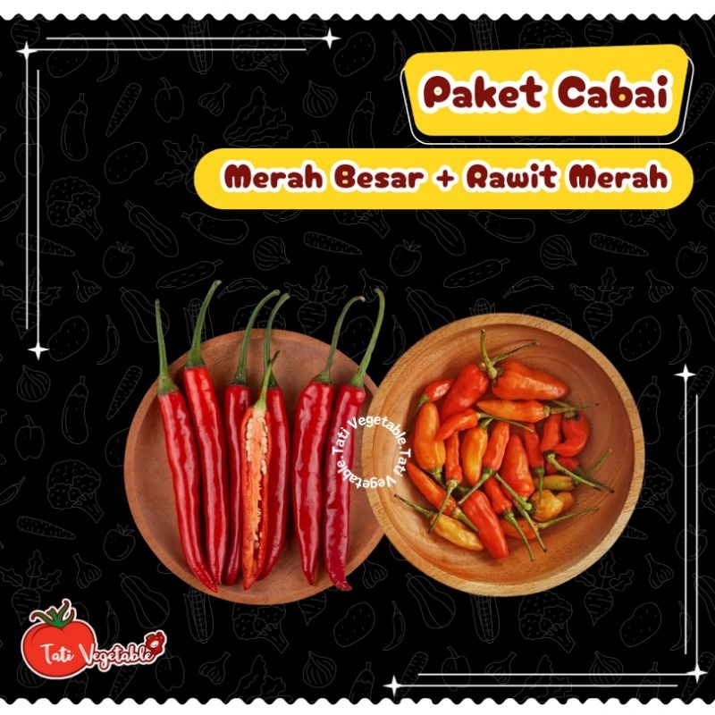 

Cabe Merah Besar dan Cabe Rawit Merah || Aneka Cabai Grosir || Fresh || Sayuran Segar || Tati Vegetable || Groceries || Sayuran Murah Jabodetabek