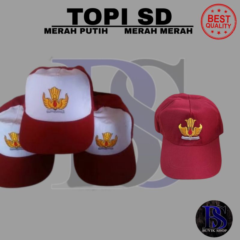 TOPI SD TOPI SD BORDIR TOPI SD MERAH PUTIH