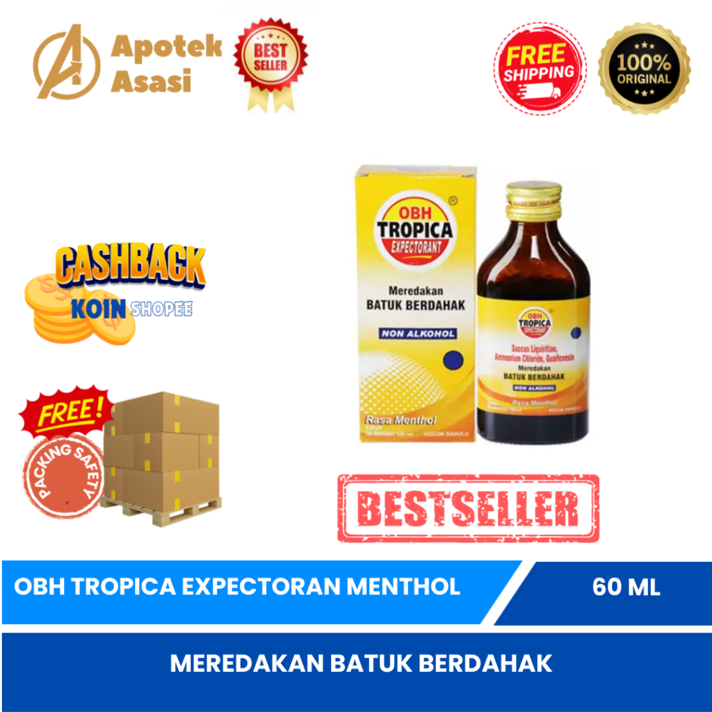 OBH Tropica Expectorant Menthol Meredakan Batuk Berdahak (60 ml)