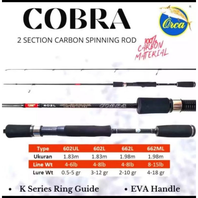 joran spining orca cobra(paking pralon)