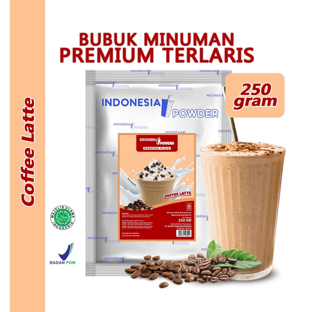 

NUSANTARA Bubuk Minuman Instant Premium Plain Tanpa Gula Horeca Rasa Kopi / Coffee Latte 250 Gram Omura Powder