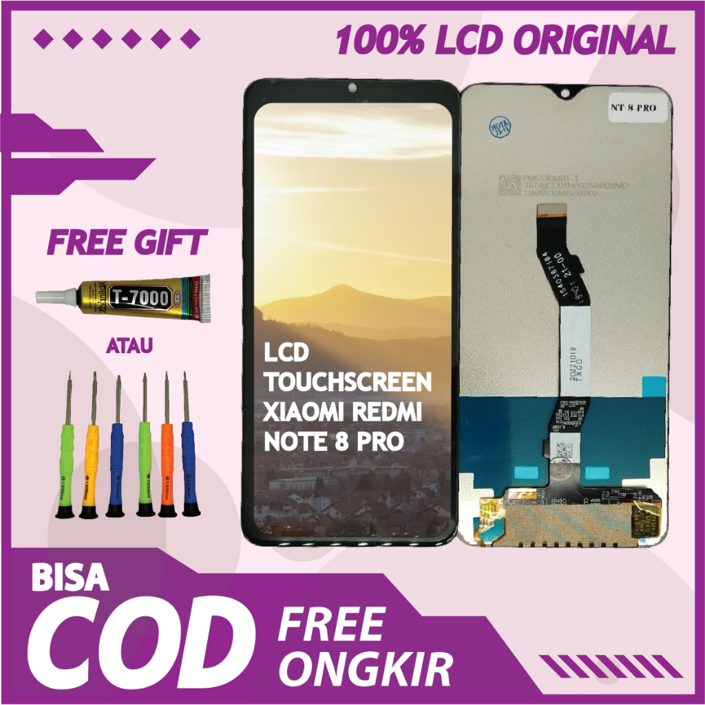 【ORIGINAL 100%】LCD TOUCHSCREEN XIAOMI REDMI NOTE 8 PRO FULLSET TOUCHSCREEN / ORIGINAL100%