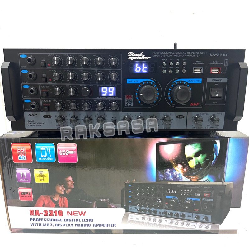 Power Amplifier BLACKSPIDER KA2210 DSP Original Ka2210 blackspider ka 2210