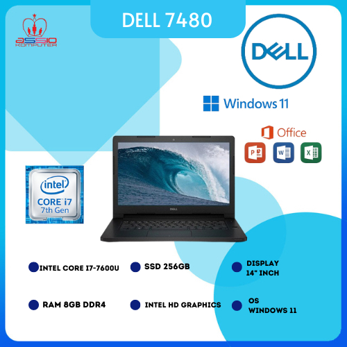 DELL 7480 INTEL CORE I7 RAM 8GB SSD 256GB