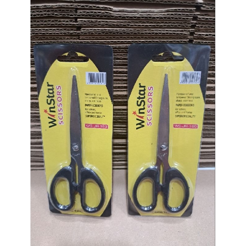 

Gunting WS-JH-160 Sedang Gunting Sedang WinStar SCISSORS, STAINLESS STEEL, Harddened and tempered Strong sure, sharp, stainless PAPER-SCISSORS For school, offfice and home SUPERIOR QUALITY WS-JH-160 Gunting Sinar Mutiara Gunting