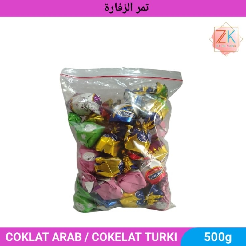 

Cokelat Arab / Coklat Turkey Mix 500 Gram Oleh - Oleh Haji dan Umroh