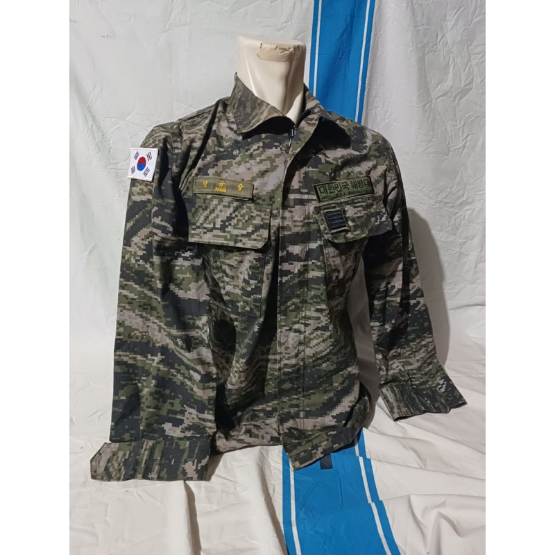 Kemeja BDU PDL Loreng Tiger Wave Patern Hijau ROK Marines Korea (8)