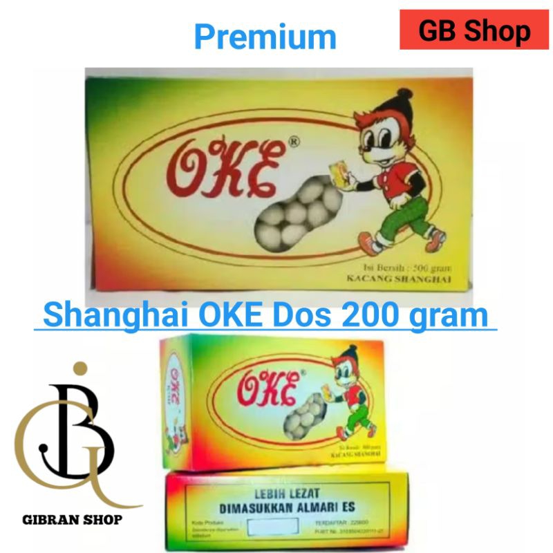 

Kacang Shanghai Super OKE Dos Murah Premium kemasan Dos 200 gram