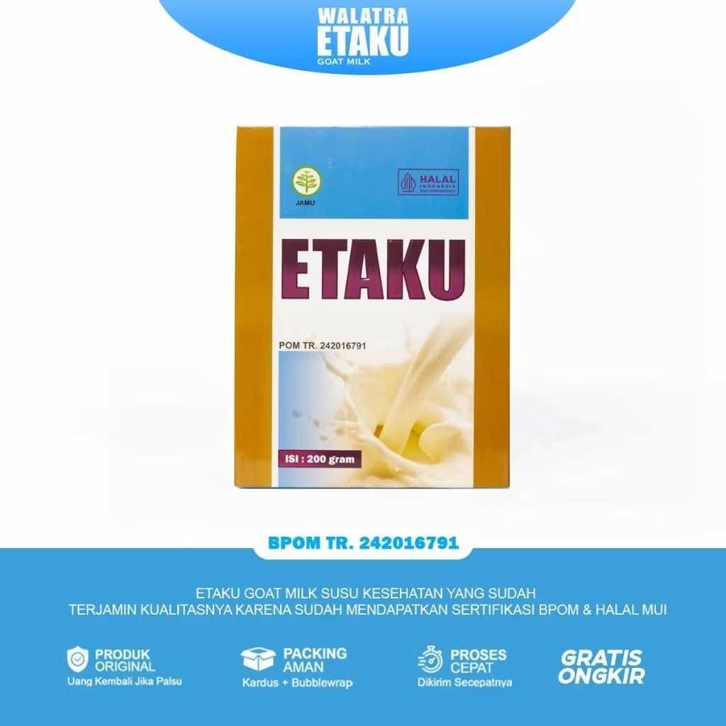 

PROMO...!!! Etaku Goat Milk Susu Kambing Etawa Bubuk Murni Walatra Etaku Solusi Untuk Peninggi Badan