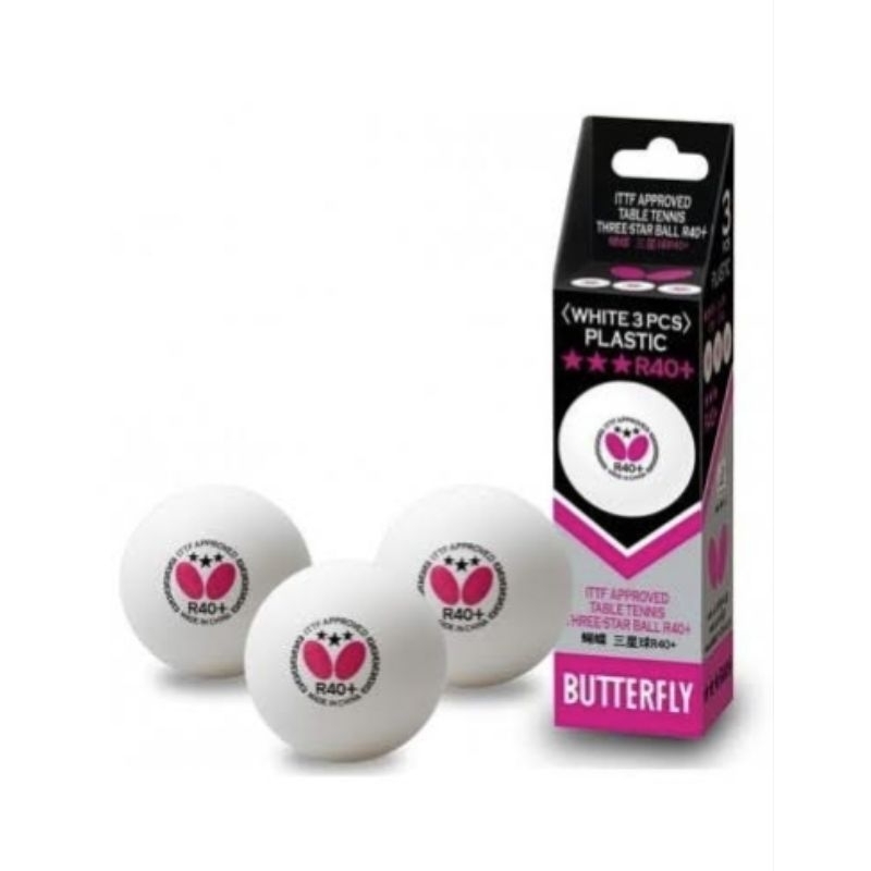 Bola PingPong butterfly R40+ bintang 3 Ping Pong original