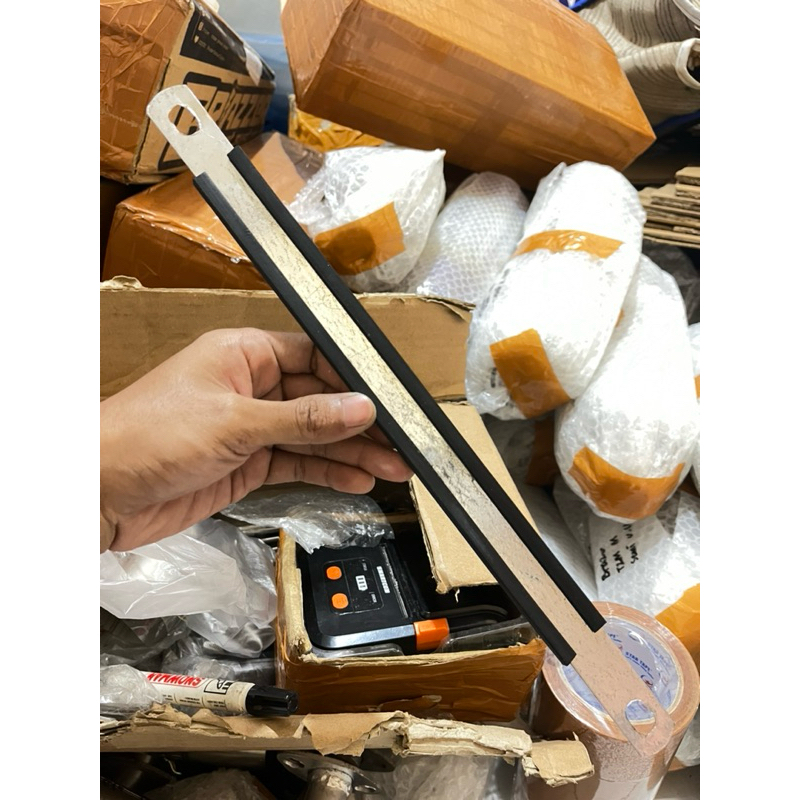 Breket clamp gantungan knalpot racing big volume tabung 4,5 inchi stainless lapis karet tebal