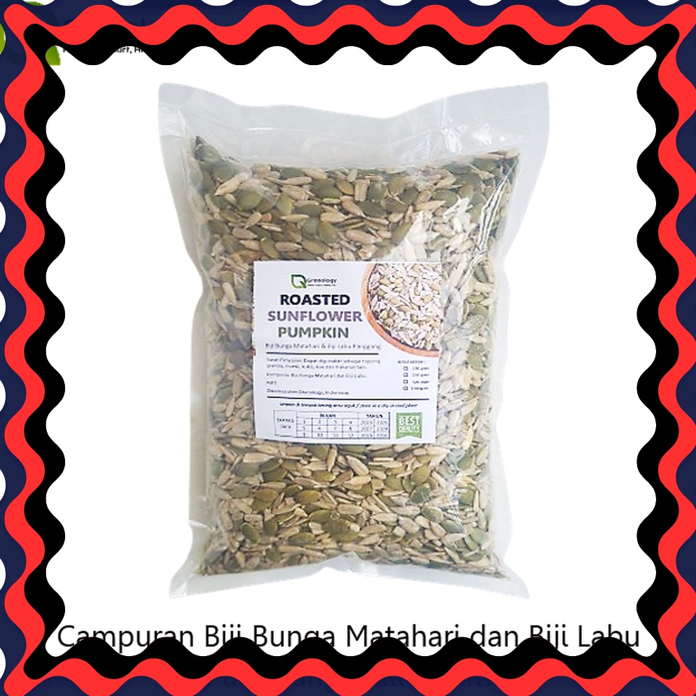 

CASHBACK LANGSUNG Roasted Mix Sunflower Seed dan Pumpkin Seed 1 kilogram by Granology