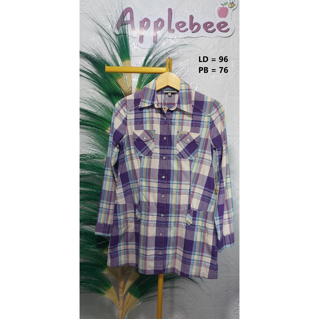 Kemeja Tartan Ungu BEANPOLE