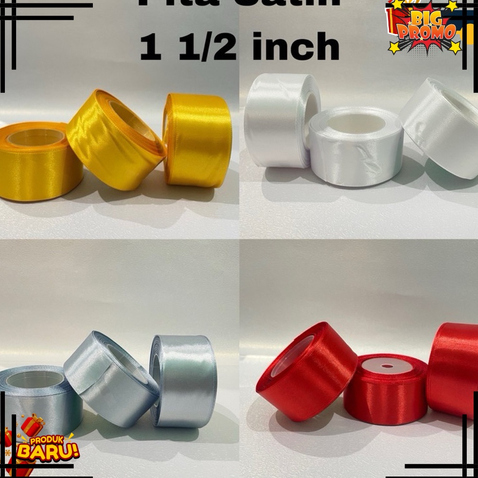 

HANYA DISINI PITA SATIN 1 12 INCH 4CM 1 Roll 18 Meter PITA KADO PITA HADIAH