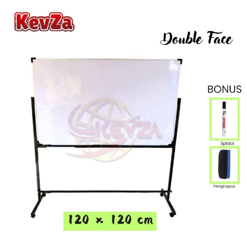 

Papan Tulis Whiteboard Standing Double Face 120 × 120 cm