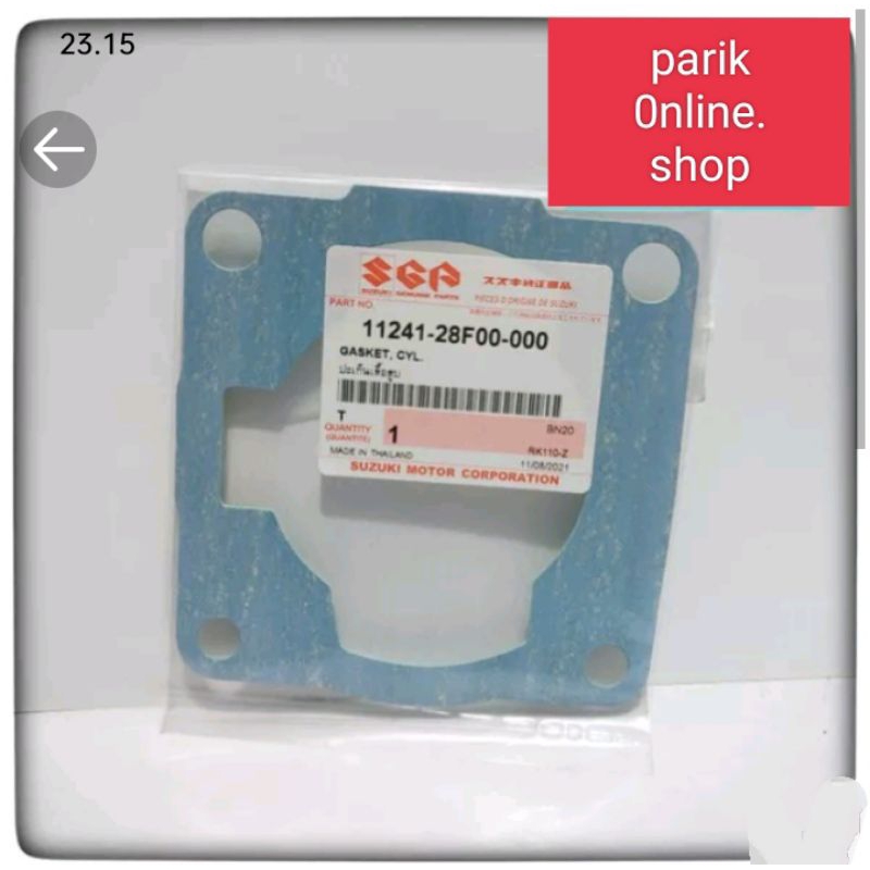 Paking Gasket Blok Seher Suzuki Rk Cool