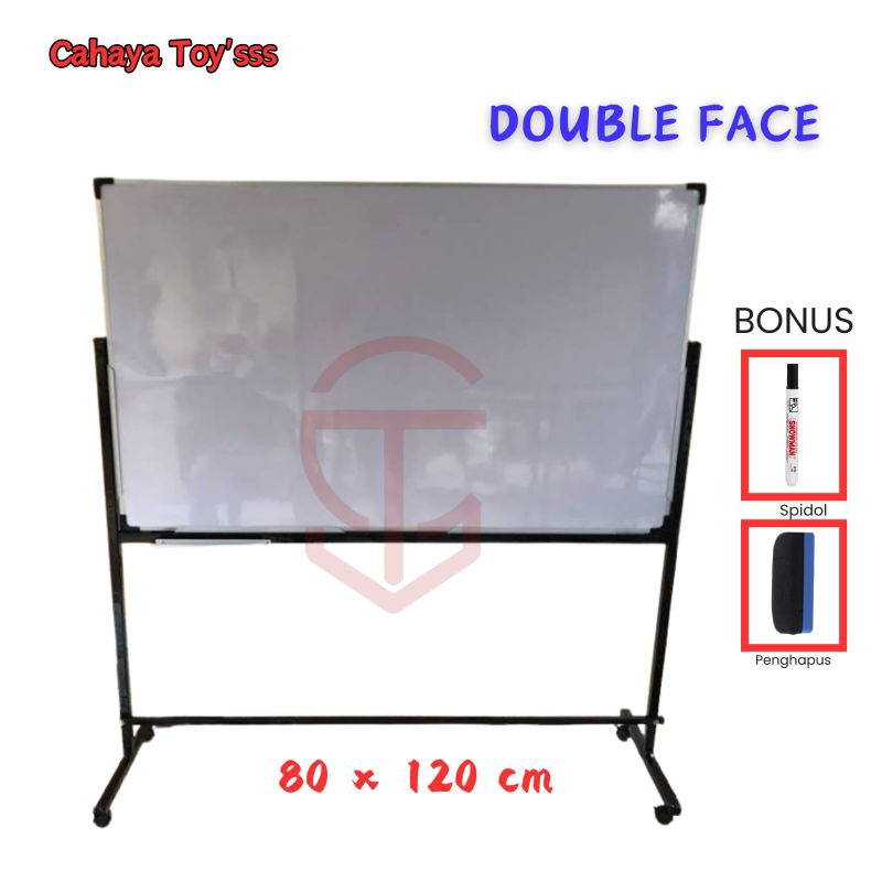 

Papan Tulis Whiteboard Standing Double Face 80 × 120 cm