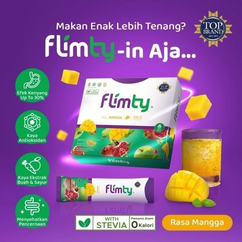 Flimty 1 Box isi 16 Sachets (Flimty Fiber) Original Flimti Flymty FlimtyFiber Halal BPOM