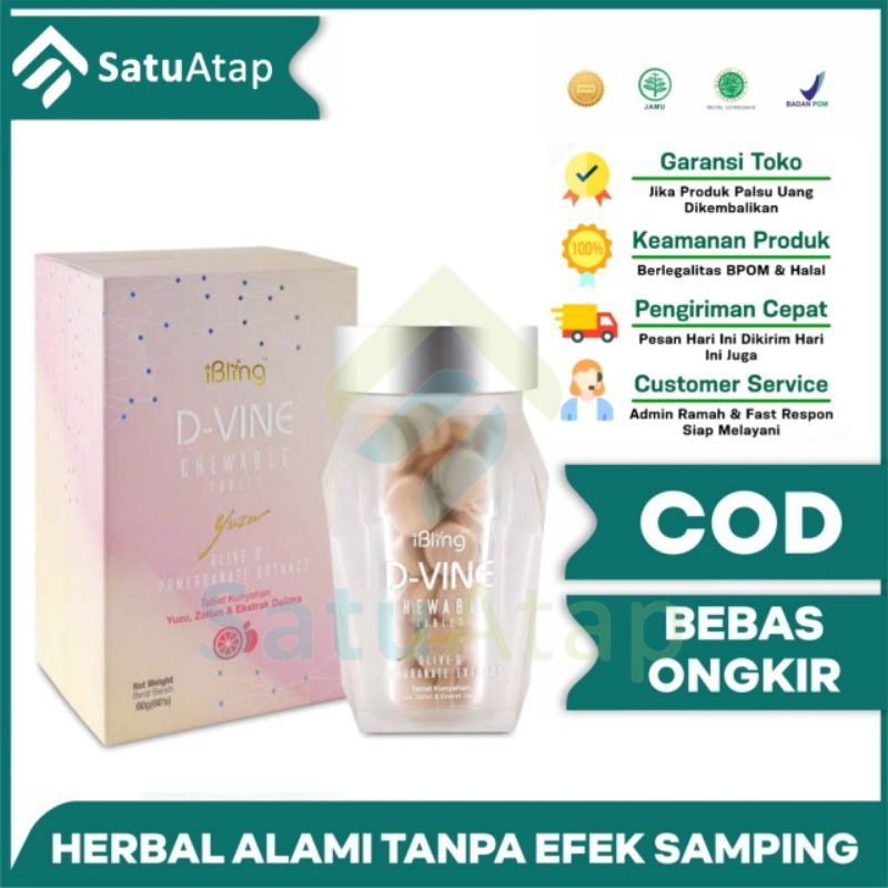 D-VINE Permen Collagen Ecer Isi 20 Tablet ORIGINAL Dvine