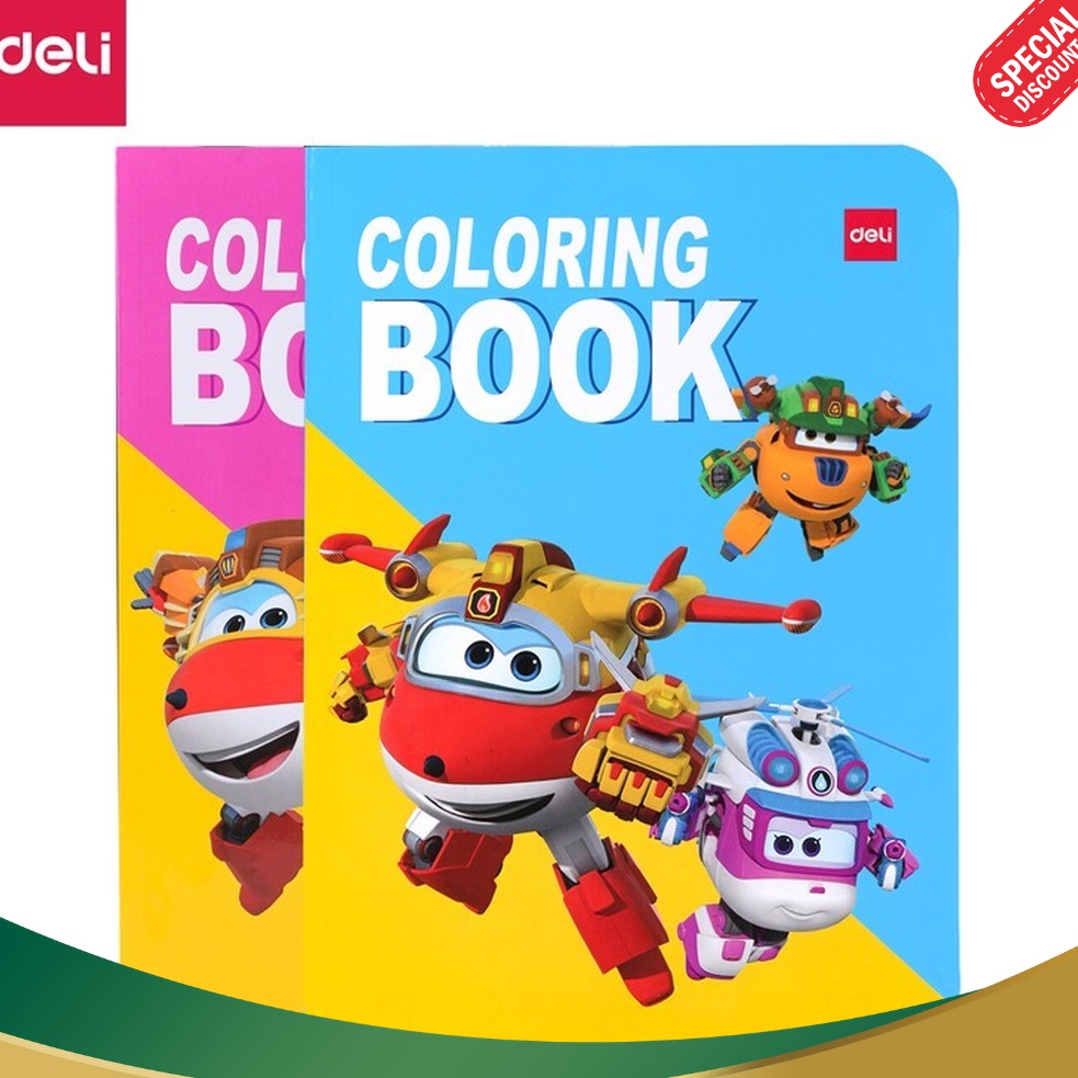 

HANYA DI Buku Mewarnai Deli Super Wings Coloring Book A4