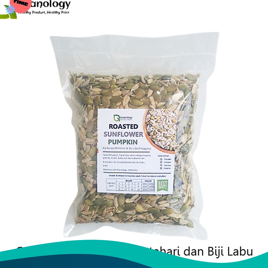 

HARI PENUH PROMO Roasted Mix Sunflower Seed dan Pumpkin Seed 5 gram by Granology