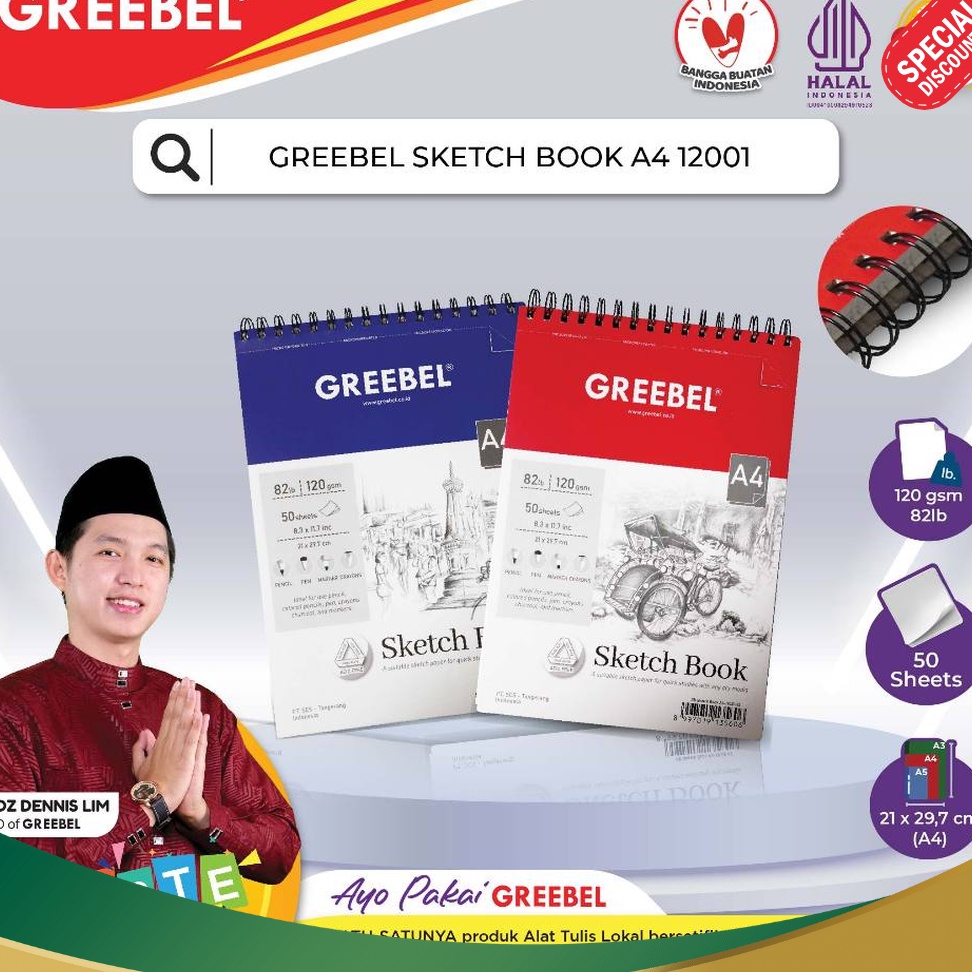 

PESTA HARGA SPESIAL GREEBEL SKETCHBOOK A4 121 Buku Gambar Sketsa Drawing Book