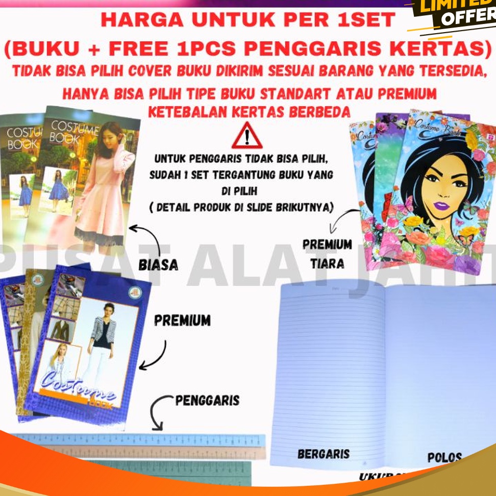 

KILAT SUPER BUKU KOSTUM COSTUM BELAJAR GAMBAR MENGGAMBAR JAHIT MENJAHIT MEMBUAT DESIGN SKETSA POLA JAHIT PAKAIAN BAJU CELANA DRESS COSTUME BOOK SET FREE SKALA