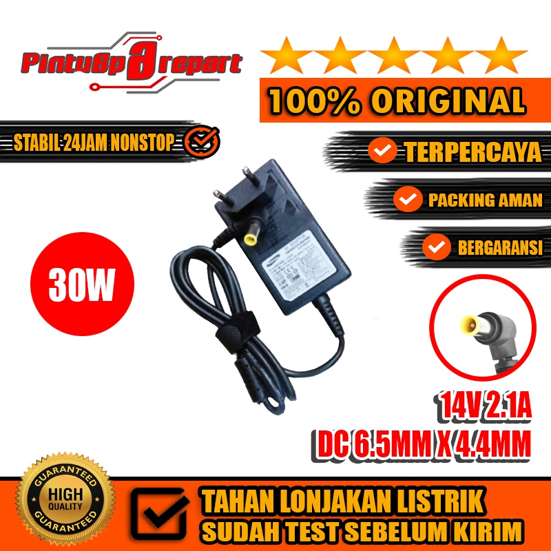 (Genuine Componen 14V 2.1A 30W) Casan Adaptor Charger Monitor Samsung Original DC 6.5MMX4.4MM BX1931