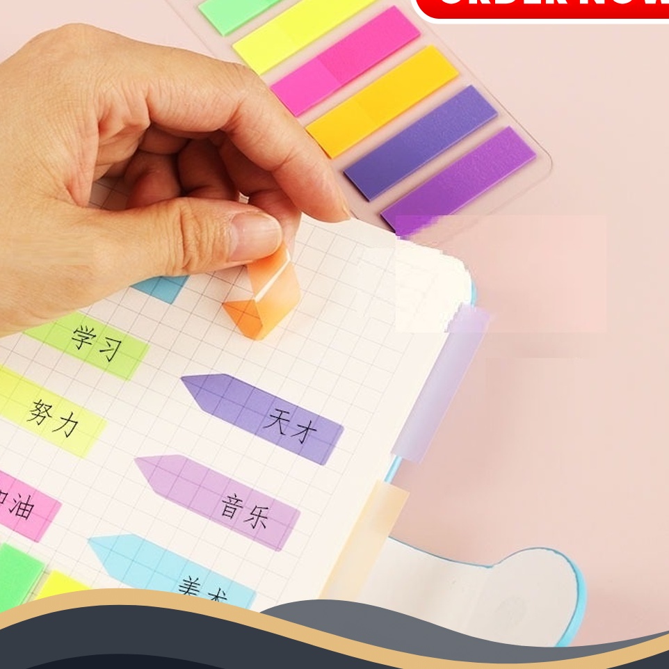 

HARI INI SAJA DISKON BIG 5 Pack Sticky Notes Waterproof Anti Air Transparan Plastik Memo GMST265